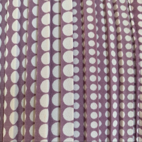 Apt. 9 Short-sleeve Button-down Stretch Lavender/ White Dots Blouse Top Medium - Picture 6 of 8